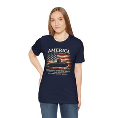 America 250th Submarine 125th Flag T-Shirt — Vintage USA Military Tee