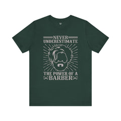 Never Underestimate the Power of a Barber Tee - Unisex Short Sleeve Shirt, Barber Gift, Hair Stylist Apparel, Funny Barber Shirt, [...]