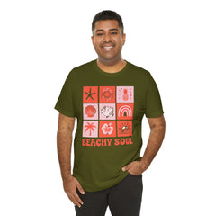 Beachy Soul Unisex Jersey Tee - Perfect Summer Vibes, Casual Wear, Gift for Beach Lovers, Vacation Outfit, Relaxed Style