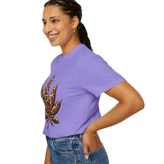 Vintage Leopard Cannabis Leaf T-shirt — Weed Lover Stoner Gift