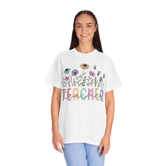 Floral Teacher Appreciation T-Shirt - Comfort Colors Soft