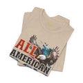 All American Boy With Eagle Graphic, Unisex Jersey Short Sleeve Tee