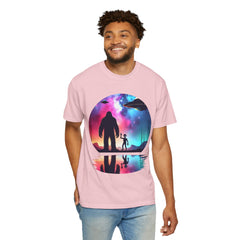 Bigfoot & Alien Nightscape T-Shirt — Sasquatch UFO Graphic Tee