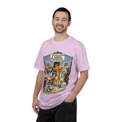 Pitbull Added "Who Let the Dogs Out?" Baldwin Harbor Animal Hospital Cute Vet Clinic T Shirt