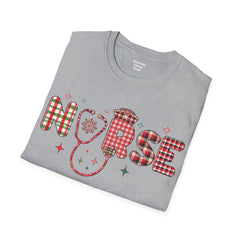 Christmas Nurse - Unisex Softstyle T-Shirt | Nurse Awareness, Medical Wear, Gift For Her, Scrubs T, Medical Staff Gift, Registered Nurse, RN