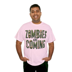 ZOMBIES ARE COMING! Graphic Unisex Heavy Cotton Tee