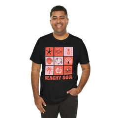 Beachy Soul Unisex Jersey Tee - Perfect Summer Vibes, Casual Wear, Gift for Beach Lovers, Vacation Outfit, Relaxed Style