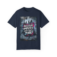 Personalized Rockin' Amputee Life Since 2018 Unisex T-Shirt - Bold Graphic, Casual Comfort