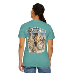 Front Logo Back Graphic Baldwin Harbor Animal Hospital "Who Let the Cats Out?" T Shirt