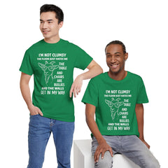 Clumsy Funny Goat Graphic Tee | Unisex Heavy Cotton Tee | Great Gift for Animal Lovers, Birthdays, Casual Wear, Humorous Gifts, Everyday Style