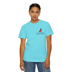 Front Logo Back Graphic Baldwin Harbor Animal Hospital "Who Let the Dogs Out?" Graphic Tee