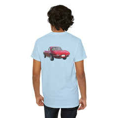 Red Corvette Summer Unisex Tee - I'm Vetted For Life Front and Back Image T Shirt