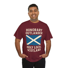 Honorary Outlander Heavy Cotton Tee, Holy Loch Scotland Shirt, Outlander Fan Gift, Casual Tee, Travel Souvenir, Unisex T-Shirt