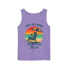 Beach Reader Unisex Tank Top | Summer Vibes | Lost In A Book | Perfect for Book Lovers, Beach Days, Vacations, Gifts, Relaxing Moments