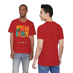 Summer Graphic Tee — Colorful Tropical "SUMMER" Typography T-Shirt