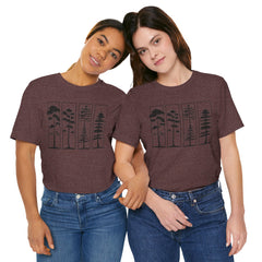 Nature-Inspired Unisex Jersey Tee, Tree Graphic T-Shirt, Eco-Friendly Fashion, Gift for Nature Lovers, Casual Wear, Outdoor Adventure