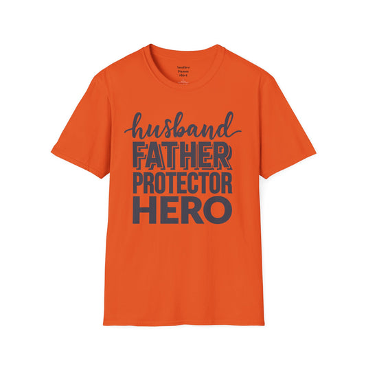 Husband Father Protector Hero Unisex Softstyle T-Shirt