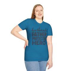Husband Father Protector Hero Unisex Softstyle T-Shirt