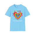 Autism awareness tee, softstyle tee, unisex autism shirt, heart graphic tee, shirt for autism, support autism shirt, gift for autistic child