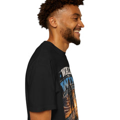Men's Leg Amputee Walk to Win Water Leg Beach T-Shirt — Motivational Ocean Sunset Graphic Tee