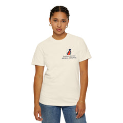Front Logo Back Graphic Baldwin Harbor Animal Hospital "Who Let the Dogs Out?" Graphic Tee