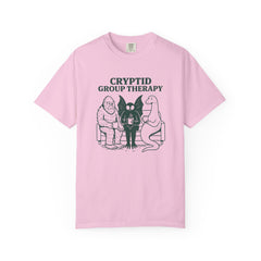 Cryptid Group Therapy Bigfoot, Mothman and Loch Nessie Unisex T-Shirt, Funny Graphic Tee, Gift for Cryptid Lovers, Quirky Casual Wear, Cool Humor Shirt