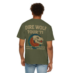 Retro Band Tour Unisex Comfort Colors T-Shirt - Dire Wolf '71