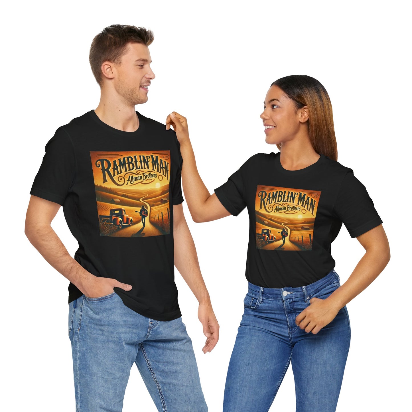 Inspired By Allman Brothers Band Ramblin Man - Graphic Unisex Jersey Short Sleeve Tee