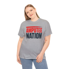 Amputee Nation Unisex Heavy Cotton Tee, Support Shirt, Gift for Amputees, Awareness Apparel, Casual Comfort Wear