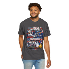 Hockey Hat Trick T-Shirt — USA Men's, Women's & Paralympic Gold Tribute 2026