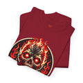 Flaming Fire Skull - Graphic Unisex Heavy Cotton Tee