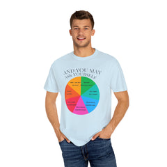 Motivational Talking Head Unisex Garment-Dyed T-Shirt - "And You May Ask Yourself"