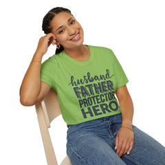 Husband Father Protector Hero Unisex Softstyle T-Shirt