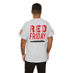 SUBMARINER RED Friday T Shirt with Fouled Anchor, American Flag, FBM / Boomer Silhouette. Remember Everyone Deployed, Dolphins