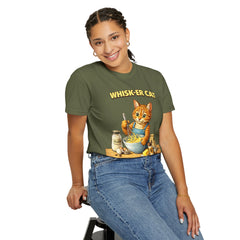 Whisker Cat Baking T-Shirt — Cute Cat Chef Graphic Tee