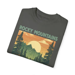 Rocky Mountains Colorado Graphic, Comfort Colors Soft Relaxed Fit Unisex Garment-Dyed T-shirt