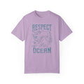 Dolphin, Respect The Ocean -  Graphic Unisex Garment-Dyed T-shirt