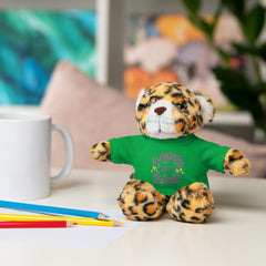 Stuffed Animals with T Shirt, Girl Quote, Support Wildlife, Happy Girls Sparkle, gift for her, Birthday Gift, Everyday gift, animal lover gift, nature lover gift