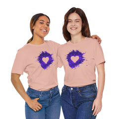 Galaxy Heart Tee — Purple or Green Splatter Heart T-Shirt