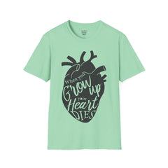 THE BREAKFAST CLUB "When You Grow Up, Your Heart Dies." - Allison Reynolds The Basketcase Unisex Softstyle T Shirt