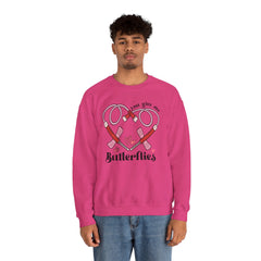 You Give Me Butterflies - Unisex Heavy Blend™ Crewneck Sweatshirt