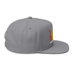 Rugby Players Embroidered Flat Bill Cap — Multicolor Team Sports Hat