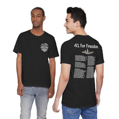 41 For Freedom FBM Fleet Ballistic Missile Submarine Unisex Jersey Short Sleeve Tee