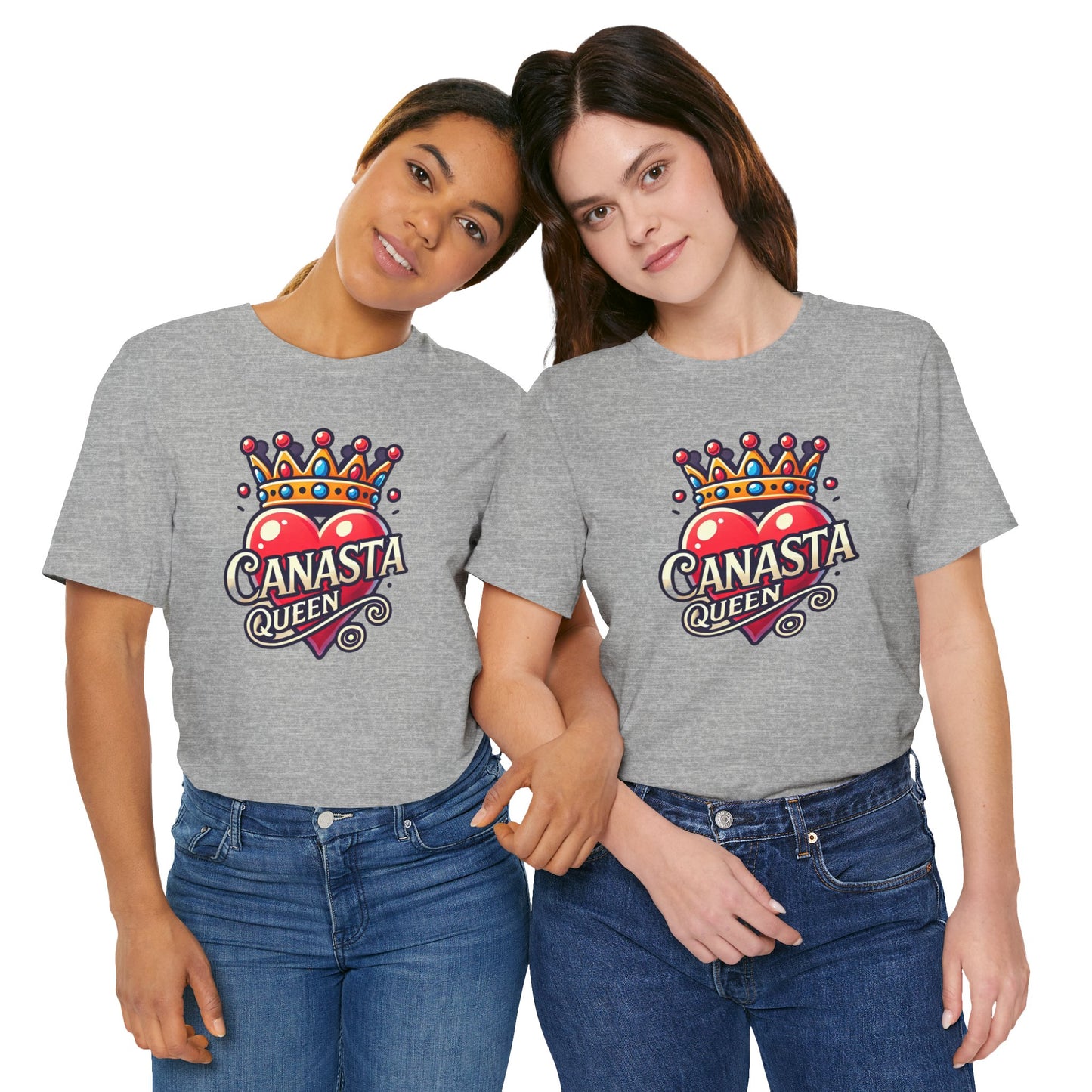 Canasta Queen Crown and Heart - Graphic Unisex Tee