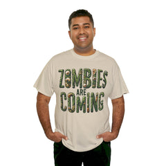 ZOMBIES ARE COMING! Graphic Unisex Heavy Cotton Tee