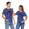 BACK THE BLUE Dad with Glasses, Graphic Unisex Short Sleeve Tee