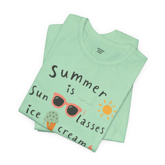 Summer Is — Graphic Tee (Sunglasses, Ice Cream & Sandals)