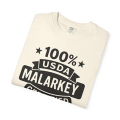 100% USDA Malarkey Certified T-Shirt, Funny Tee, Gift for Farmers, Humorous Apparel, Casual Wear, Agricultural Humor