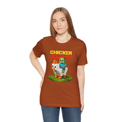 Video Game Chicken Jockey Tee - Unisex Short Sleeve T-Shirt