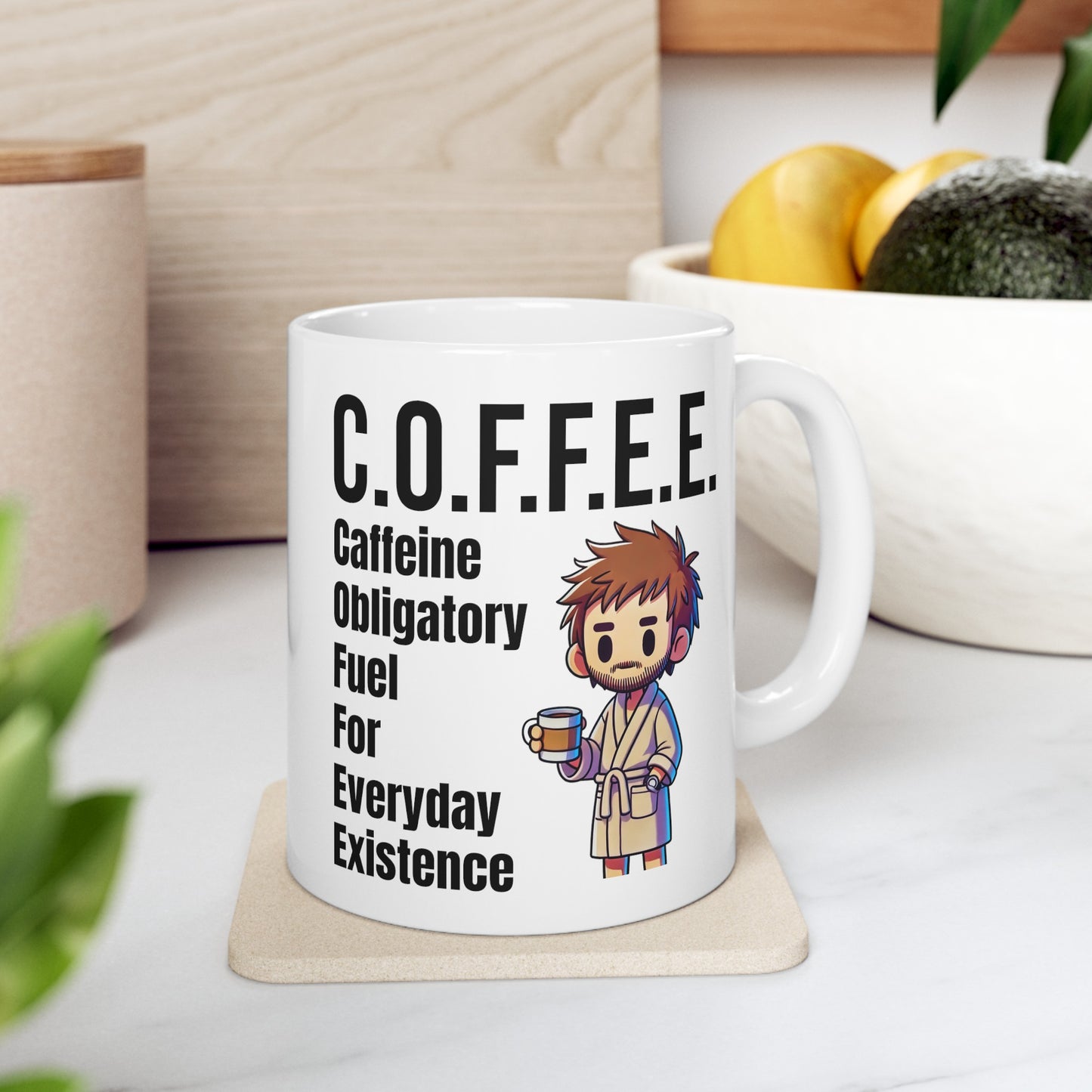 COFFEE Explained, Graphic Ceramic Mug, (11oz, 15oz)